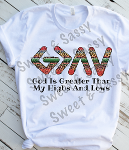 Aztec God is greater than the highs and lows, Sublimation Transfer