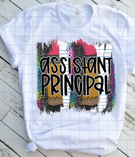 Assistant Principal,  Back to School, Sublimation Transfers