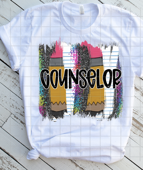 Counselor, Back to School, Sublimation Transfers