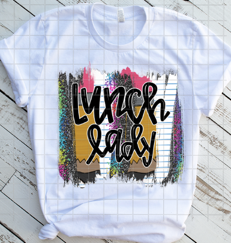 Lunch Lady, Back to School, Sublimation Transfers