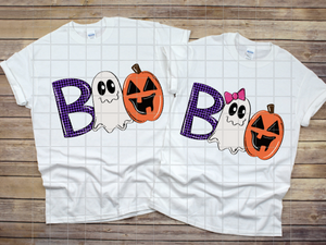 Boo with bow Sublimation Transfer