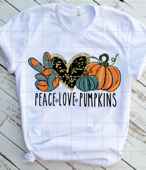 Peace Love Pumpkins Sublimation Transfer