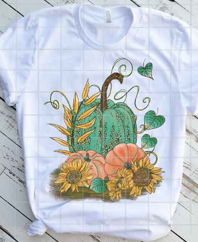 Pumpkin and Sunflowers Sublimation Transfer
