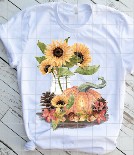Pumpkins and Sunflowers Sublimation Transfer