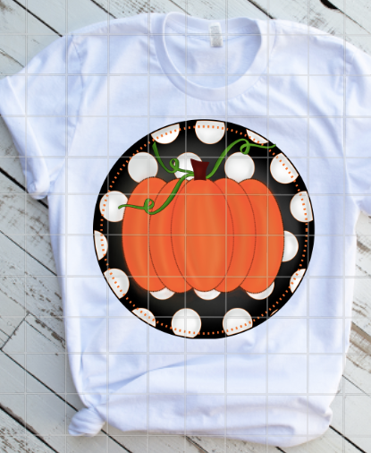 Pumpkin with polka dots Sublimation Transfer
