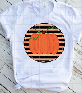 Pumpkin with stripes Sublimation Transfer