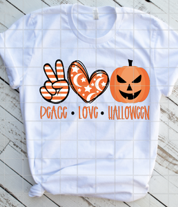 Peace Love Halloween Sublimation Transfer