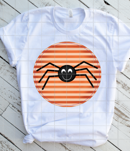 Orange Spider with stripes Sublimation Transfer
