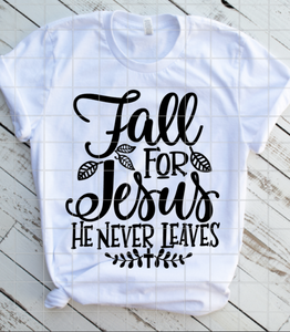 Fall for Jesus Sublimation Transfer