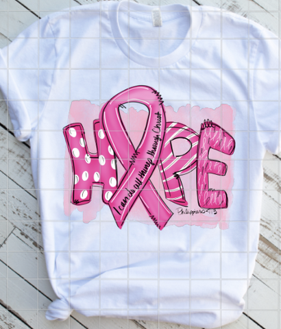 Hope Breast Cancer Sublimation Transfer