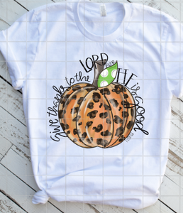 Pumpkin, Give Thanks to the Lord, Sublimation Transfer