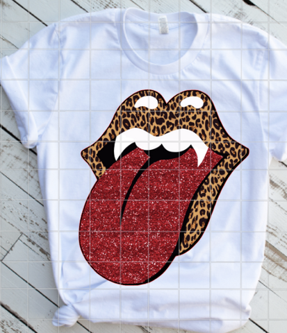 Tongue with fang Sublimation Transfer