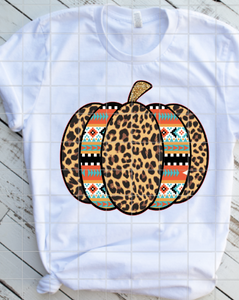 Leopard print aztec pumpkin Sublimation Transfer