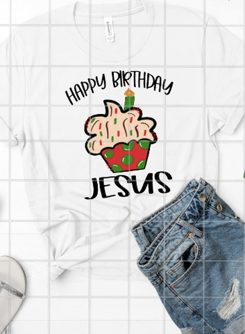 Happy Birthday Jesus Sublimation Transfer
