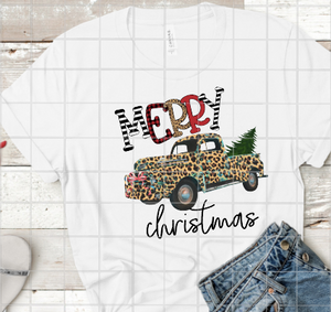 Merry Christmas Truck Sublimation Transfer