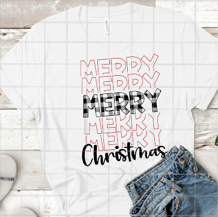 Merry Christmas Sublimation Transfer