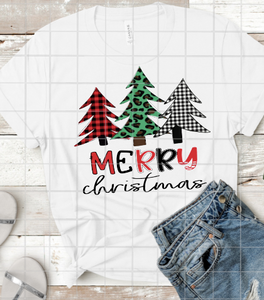 Merry Christmas Trees Sublimation Transfer