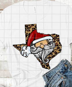 Texas Santa Christmas Sublimation Transfer