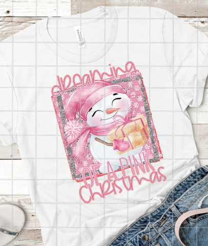 Dreaming of a Pink Christmas, Sublimation Transfer