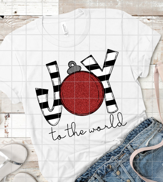 Joy to the World Red, Sublimation Transfer