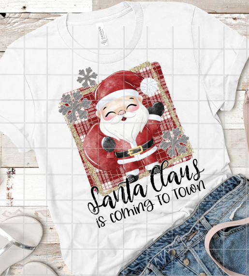 Santa is coming to town, Sublimation Transfer