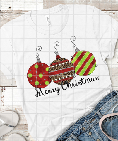 Merry Christmas Ornament, Sublimation Transfer