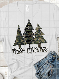 Camo Christmas Trees, Christmas Sublimation Transfer