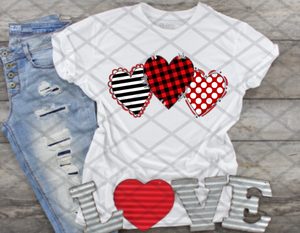 Hearts, Valentine's Day, Ready to press, Sublimation Transfer