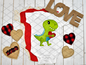HTV Dino with Hearts, Valentine's Day Transfer