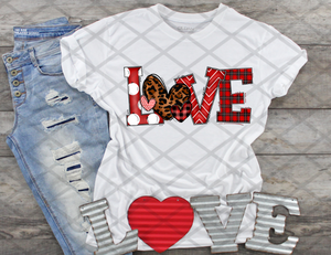 LOVE, Valentine's Day, Ready to press,  Sublimation Transfer