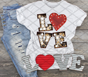 Love in Leopard Print, Valentine's Day, Ready to press,  Sublimation Transfer