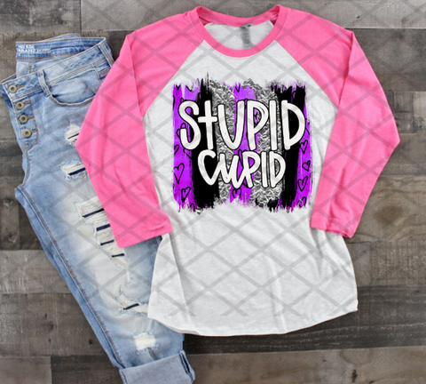 Stupid Cupid, Valentine's Day, Ready to press, Sublimation or DTF Transfer