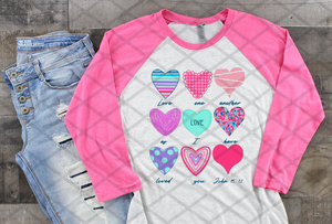 Love One Another As I Have Loved You, Valentine's Day, Ready to press, Sublimation Transfer
