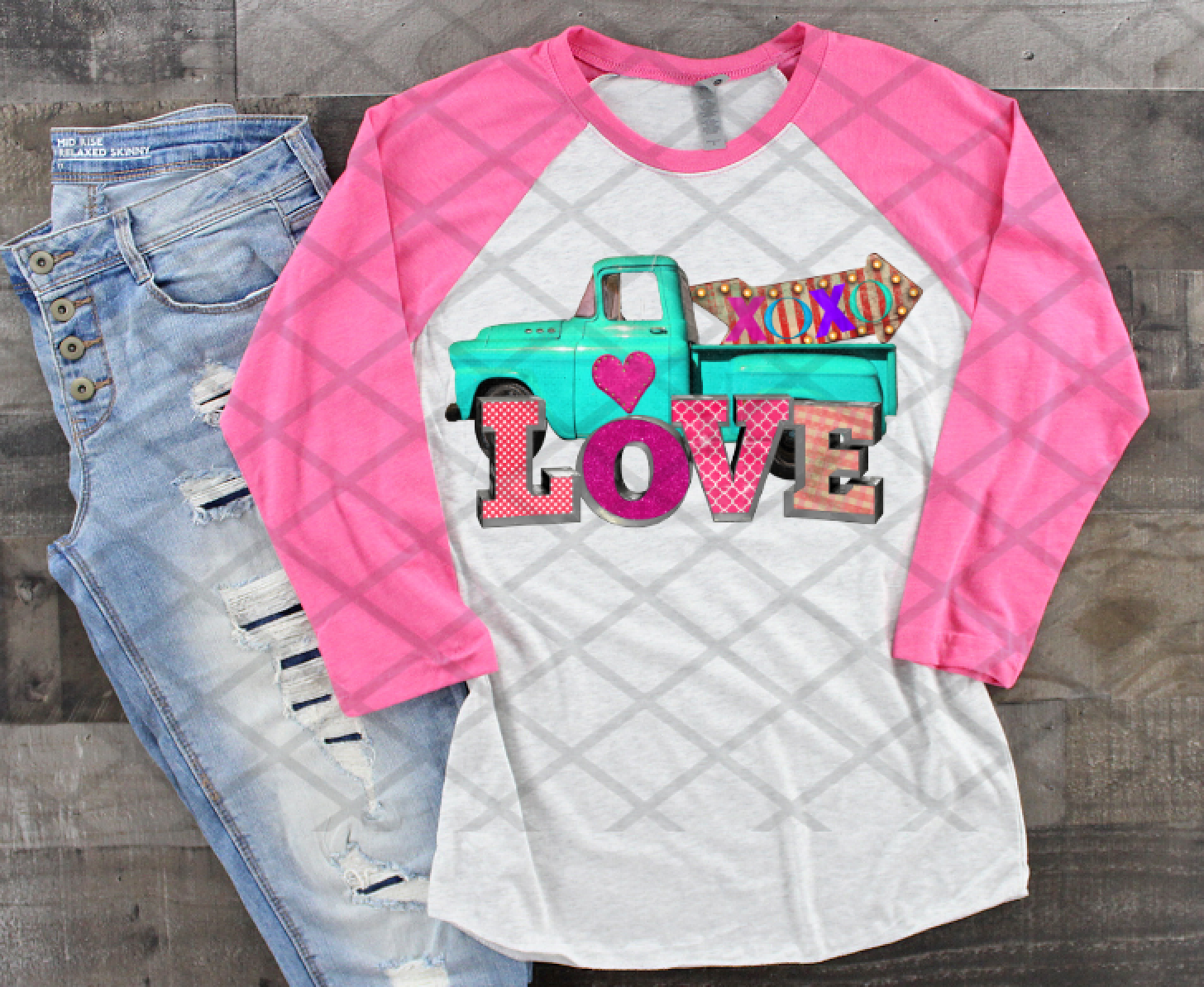 Truck Love, Valentine's Day, Ready to press, Sublimation Transfer