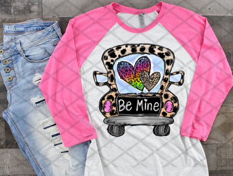 Be Mine Truck, Valentine's Day Ready to press, Sublimation Transfer
