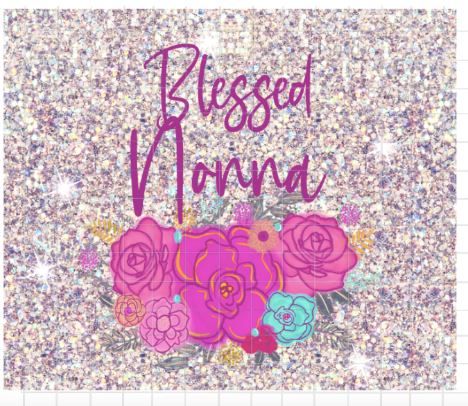 Blessed Nonna 20oz. Straight Tumbler Sublimation Transfer, Ready to Press