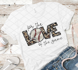 Baseball, For the Love of the Game, Sublimation Transfer