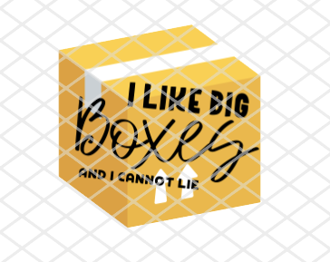 I like big boxes and I cannot lie, 0.11 cents, Packaging Sticker