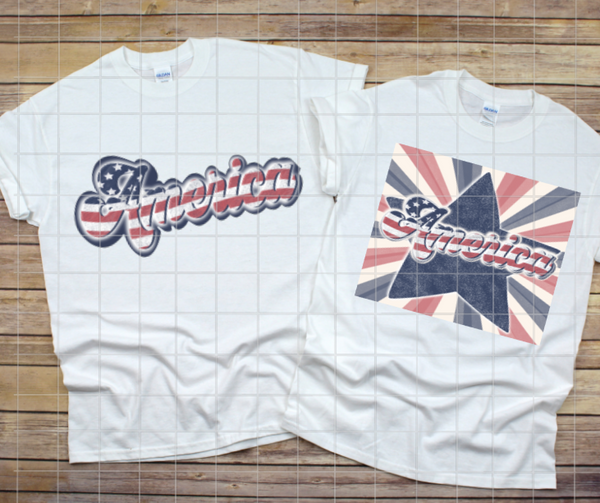 America Stars and Stripes, Sublimation Transfer