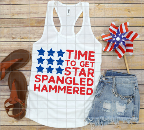 Time to get star spangled hammered, America Stars and Stripes, Sublimation Transfer