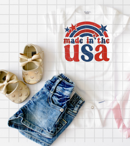 Made in the USA, America Stars and Stripes, Sublimation Transfer