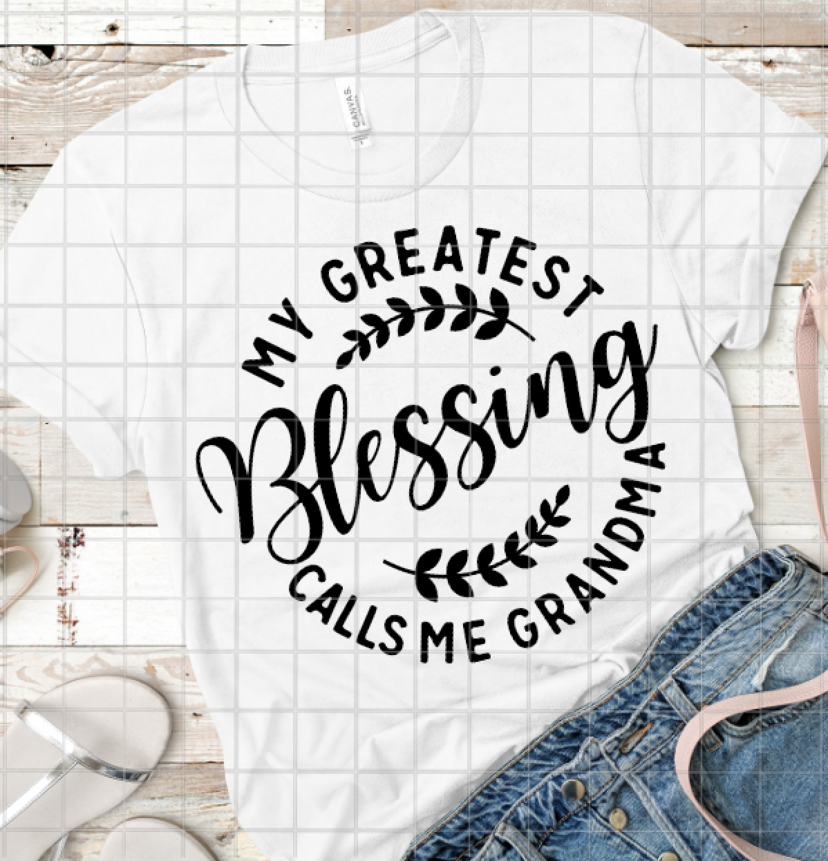 Greatest Blessings Call Me Grandma, Ready to Press, Sublimation Transfer