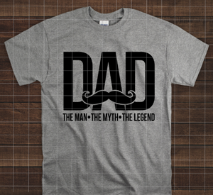 Dad Mustache, Ready to Press, Sublimation Transfer