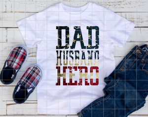 HTV Dad Husband Hero, Trucker, Father's Day Ready to Press transfer