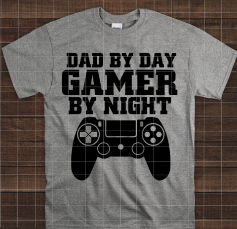 Dad by Day Gamer by Night, Ready to Press, Sublimation Transfer