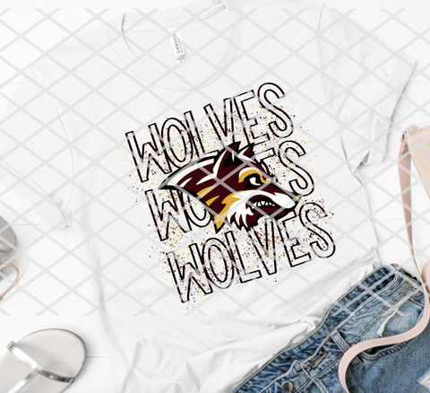 Wolves, School Spirit, Ready to Press Sublimation Transfer