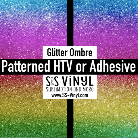 Glitter Ombre Pattern Permanent Adhesive Vinyl