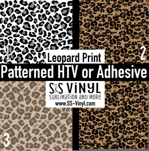 Animal Print Patterned Permanent Adhesive, HTV, or Sublimation