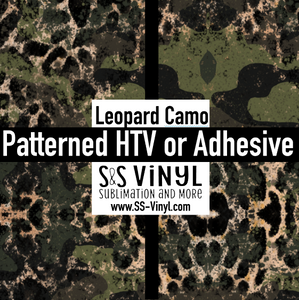 Leopard Print Camo Pattern HTV Vinyl