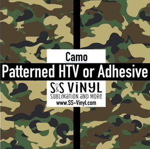 Camo Pattern Permanent Adhesive Vinyl